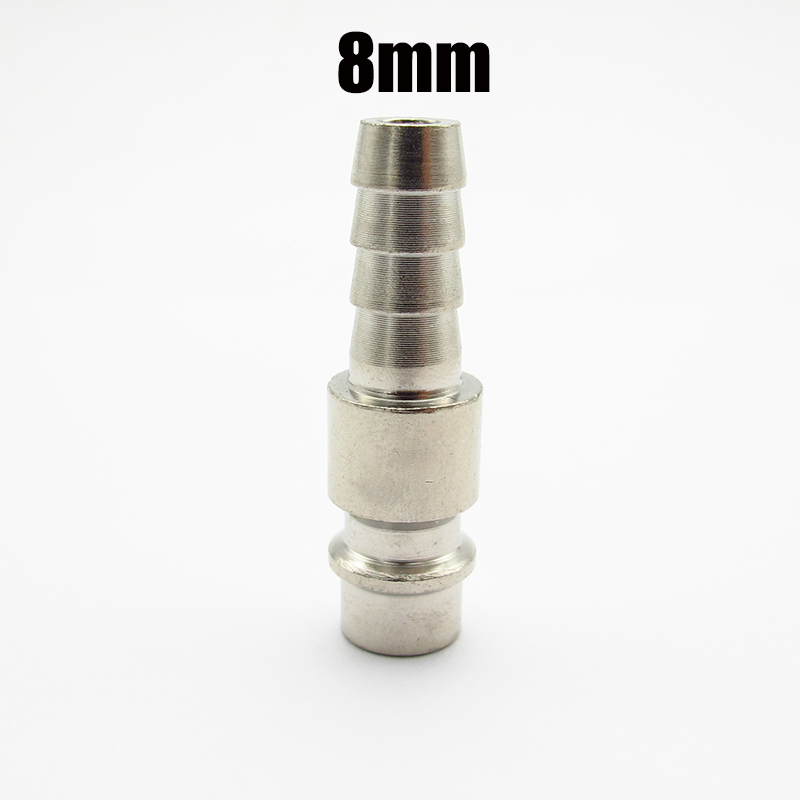Adaptador de conector rápido para compresor de aire, accesorio neumático de lengüeta de manguera de 1/4 ", 3/8", 1/2 ", BSP x 6/8/10mm: Blanco