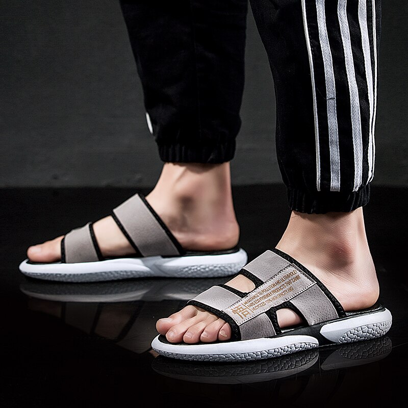 Pantoufles de gladiateur kaki pour hommes, sandales de plage, de stylistes, Super Cool, chaussures Mule, collection sans lacet