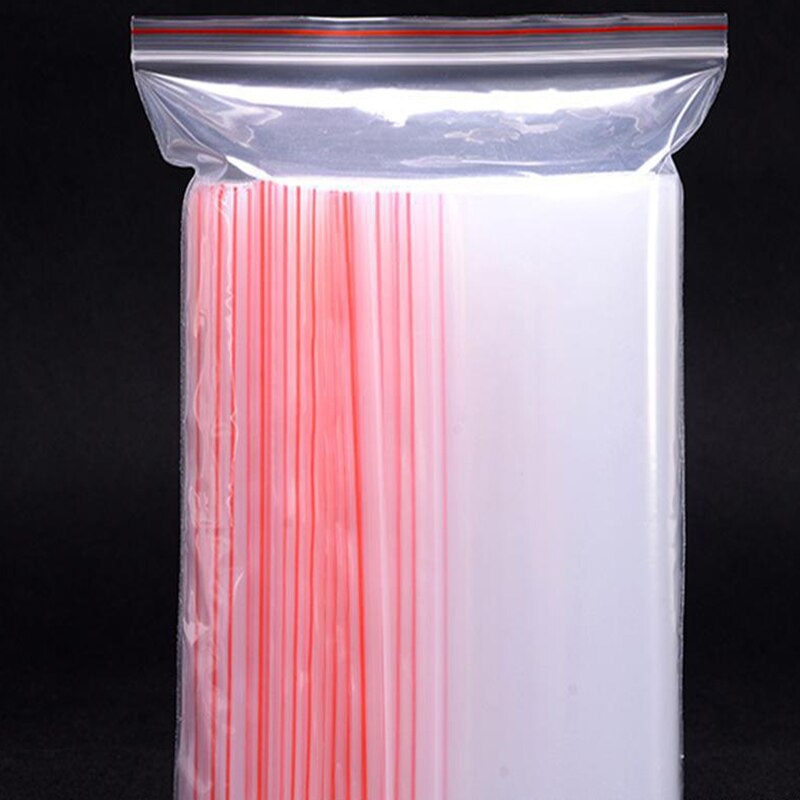 Transparent Plastic Food Storage Bags Reusable Clear Zip Lock Bag Packaging Pouches Sealing Bags Jewelry / Food Storages Bag