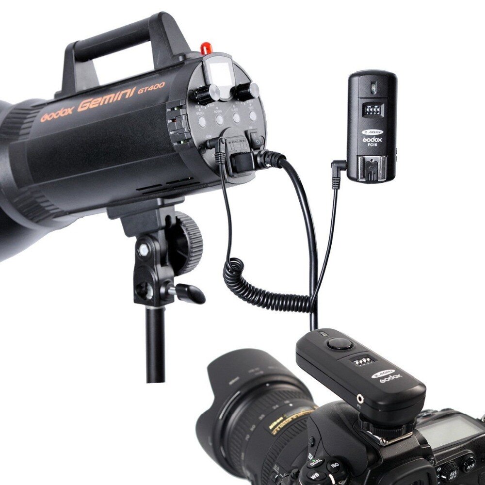 Godox fc -16 2 kpl vastaanotin 16 kanavaa 2.4g langaton studiokamera speedlite salamalaukaisu studio salamalaukaisin canon nikonille
