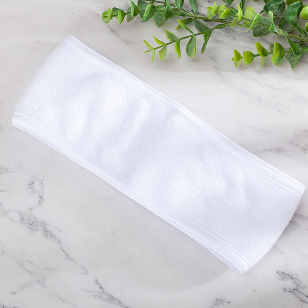 1Pcs Zelfklevende Make Up Hoofdband Stretch Yoga Sport Douche Hoofdband Magic Tape Makkelijk Schoon Zacht Haar Accessoires wit