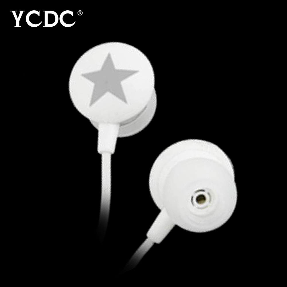 + Barato + rosa preto branco vermelho estrela 3.5mm in-ear fone de ouvido estéreo fone de ouvido para xiaomi htc samsung iphone pc mp3 mp4 69% de desconto: white