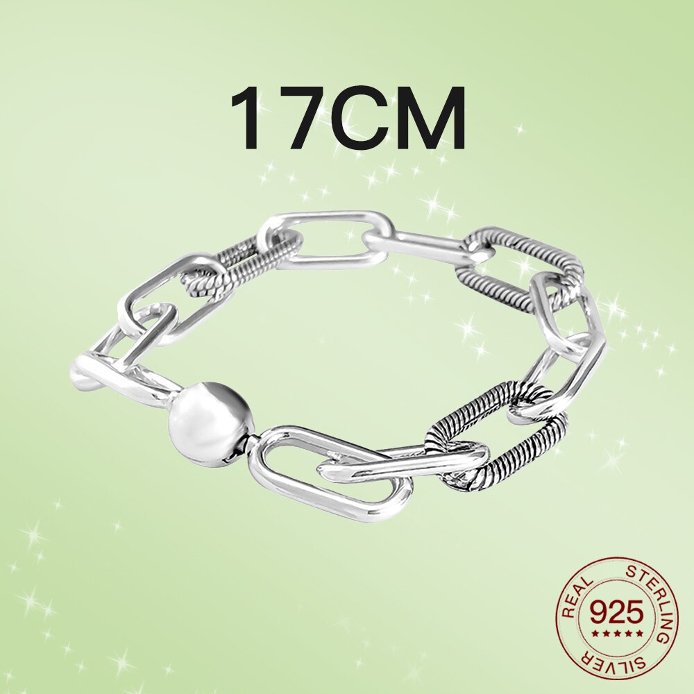 925 Sterling Silver Fixed buckle Bracelet Suitable for Women To Wear Jewelry DIY Jewelry: CBP019-17