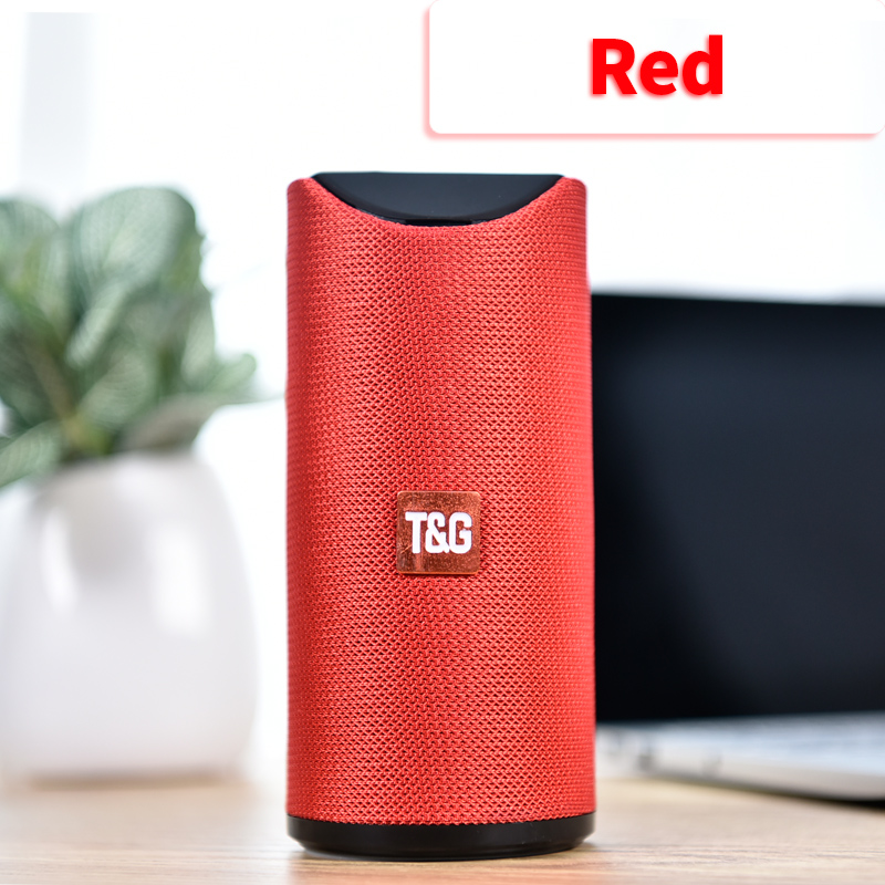 TG 113 Portable Bluetooth haut-parleur extérieur sans fil Mini colonne 10W stéréo Surround soutien FM TFCard basse boîte: Rouge