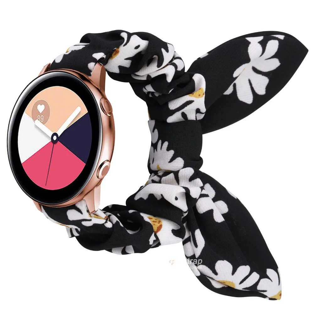 Correas elásticas Scrunchie para reloj samsung Galaxy, banda de reloj de 42mm 46 para samsung Galaxy Watch 3 41 45mm Huawei Watch GT 2e