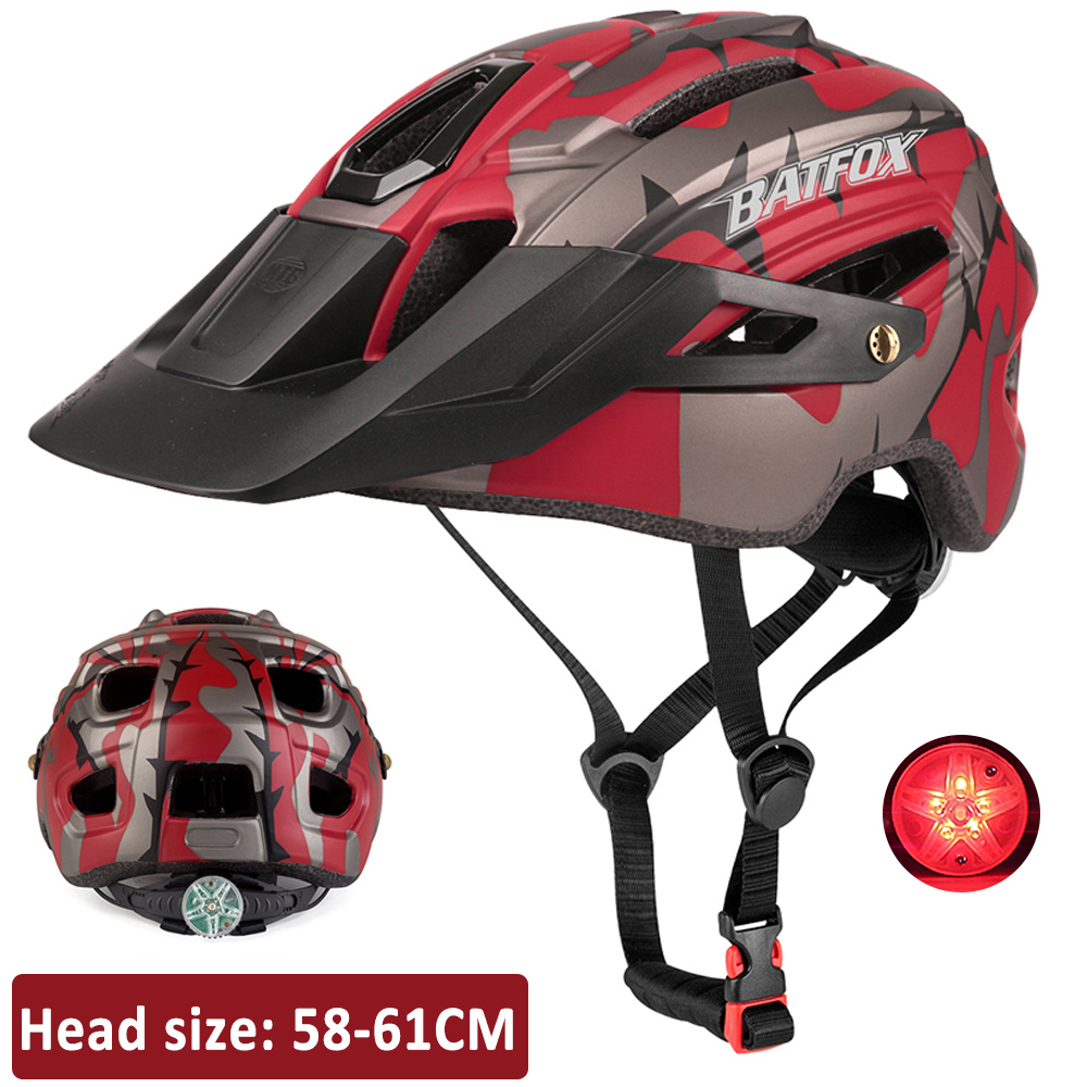 Orange cycling helmet MTB Large brim mountain bike ultralight bicycle helmet Men Women Casco Ciclismo Bicicleta MTB helmets: 279-red