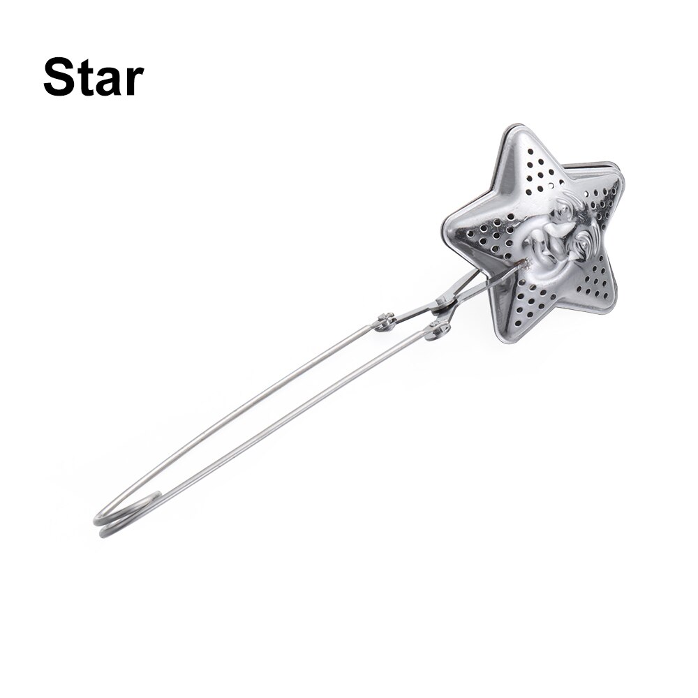1Pc Stainless Steel Tea Infuser Mesh Reusable Tea Bag Firmly Filter Tea Strainer Mug Teapot Gadgets заварник для чая: Star