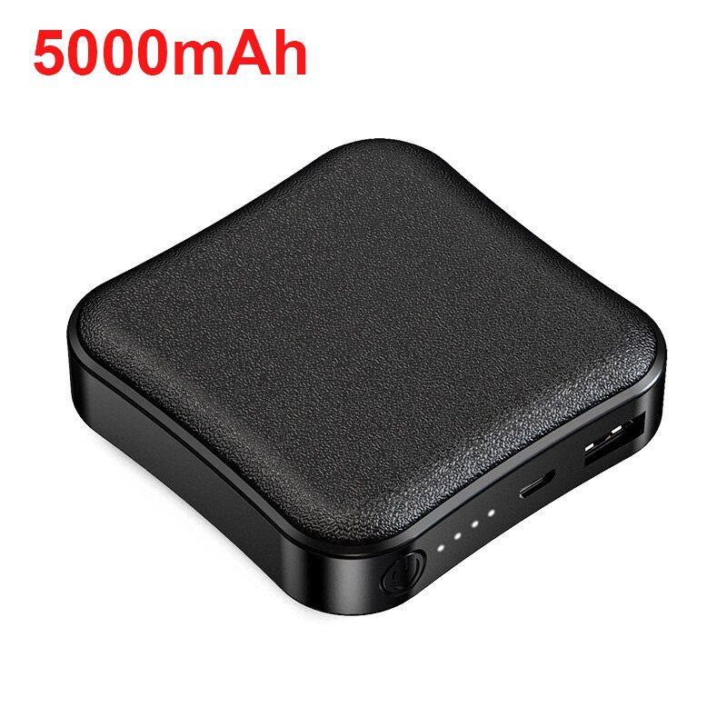 10000Mah Draagbare Power Bank 2.1A Snelle Oplader Externe Batterij Powerbank Voor Smart Mobiele Telefoon: 5000mAh Black