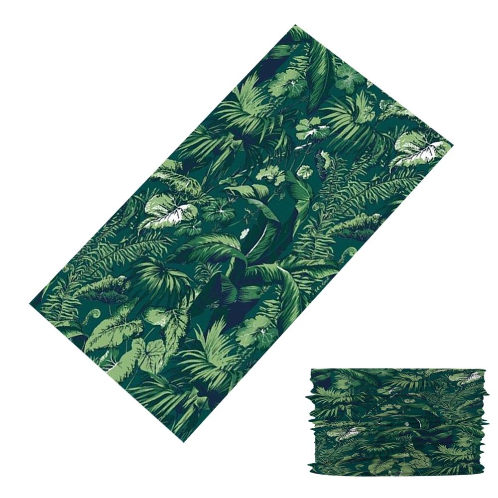 Dessin animé vert plante motif Bandana écharpe tête/visage/masque/cou double usage Tube magique foulard cyclisme en plein air Sport chapeaux: J