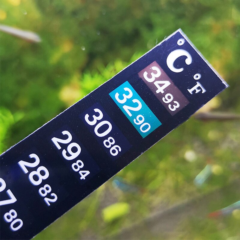 1Pc Aquarium Thermometer Sticker Fish Tank Temperature Meter Temperature Sensor Adhesive Strip Measurement Temperature Tools