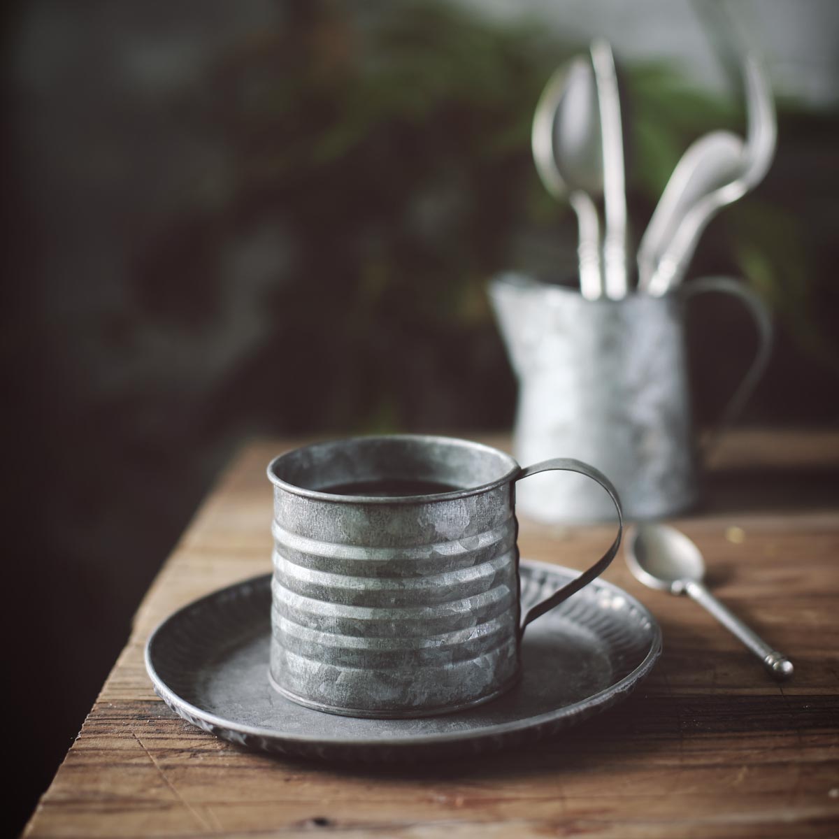 Métal fer tasse fer forgé Vase Pot petit Pot de lait rétro Style industriel rustique nature morte nourriture photographie accessoires