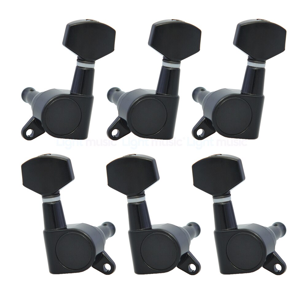 Guitar Tuning Pegs Tuners Machine Heads for Acoustic Electric Guitar Chrome Black Gold 3R3L 6R 6L Guitar Machine: Black 3R3L
