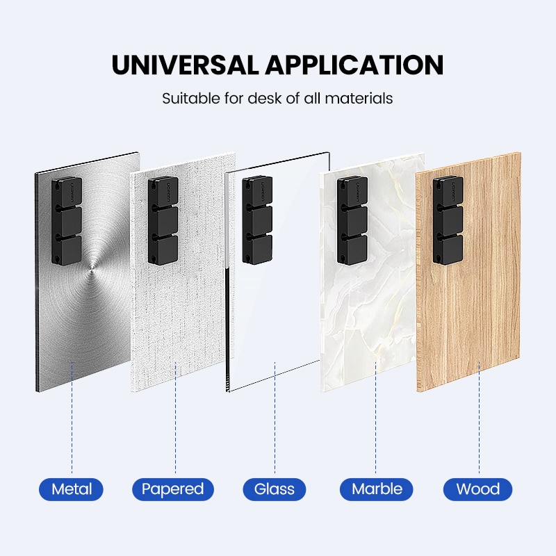 Ugreen Kabel Clips Organisator Siliconen Usb Kabelhaspel Flexibele Kabel Management Clips Kabel Houder Voor Muis Hoofdtelefoon Oortelefoon