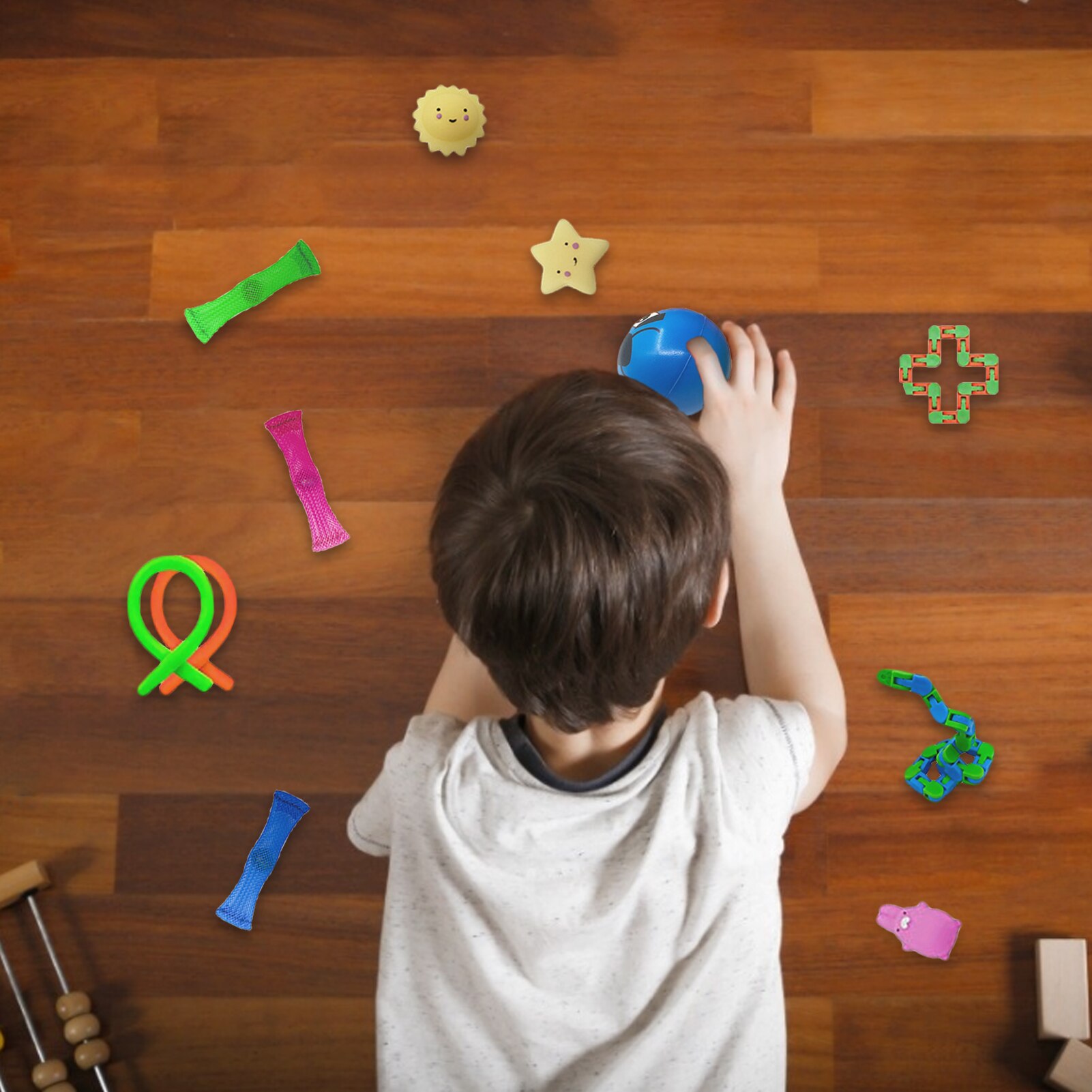 24pc Sensory Toy Set - Marble Ball Fidget Toys for Autism, ADHD, Anxiety - Stress Relief Hand Toys