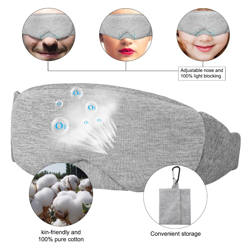 3D Slaap Masker Snelle Slapen Oogmasker Eyeshade Cover Schaduw Patch Vrouwen Mannen Zachte Draagbare Blinddoek Reizen Slaap Masker