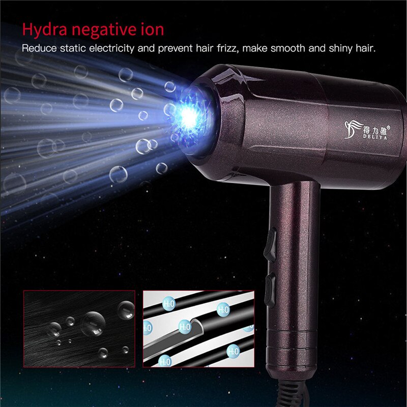 2200W Large Power Hair Dryer Quick Drying Below Dryer Low Noise Salon Hair Styling Tool 2 Speed 3 Heat Setting 220V