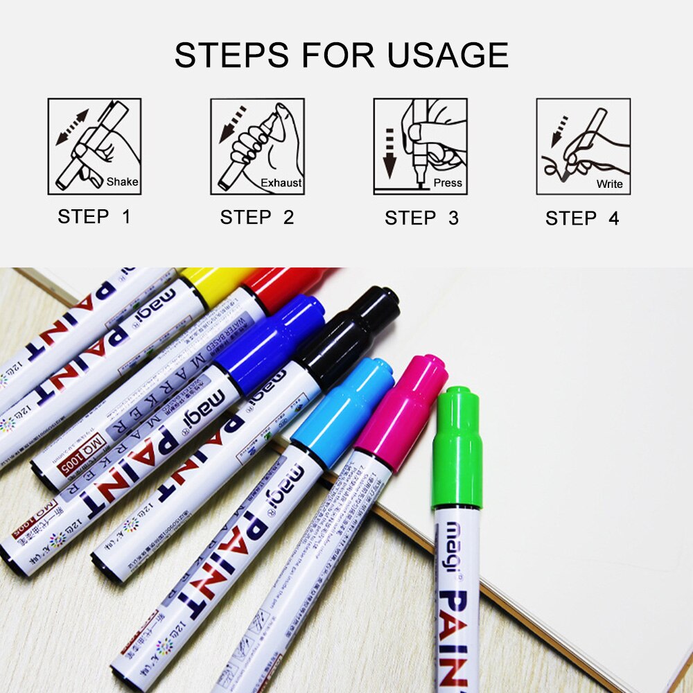 Umitive 1pcs Verf Marker Kan Niet Veeg De Band Touch Up Pen Album Graffiti DIY Wit Marker Pen