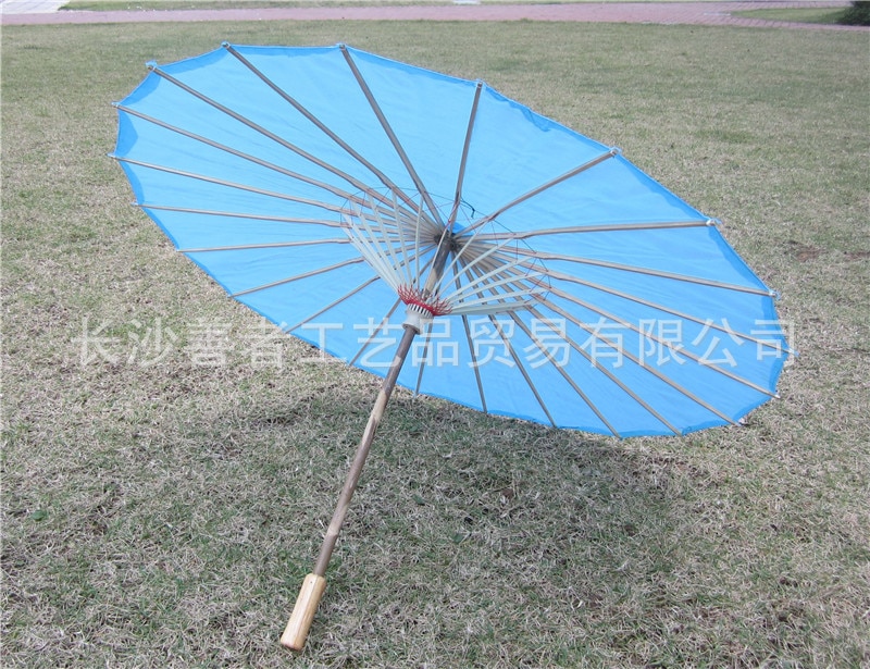 Chinese colored fabric umbrella, white pink parasols, China traditional dance color parasol, Japanese silk props