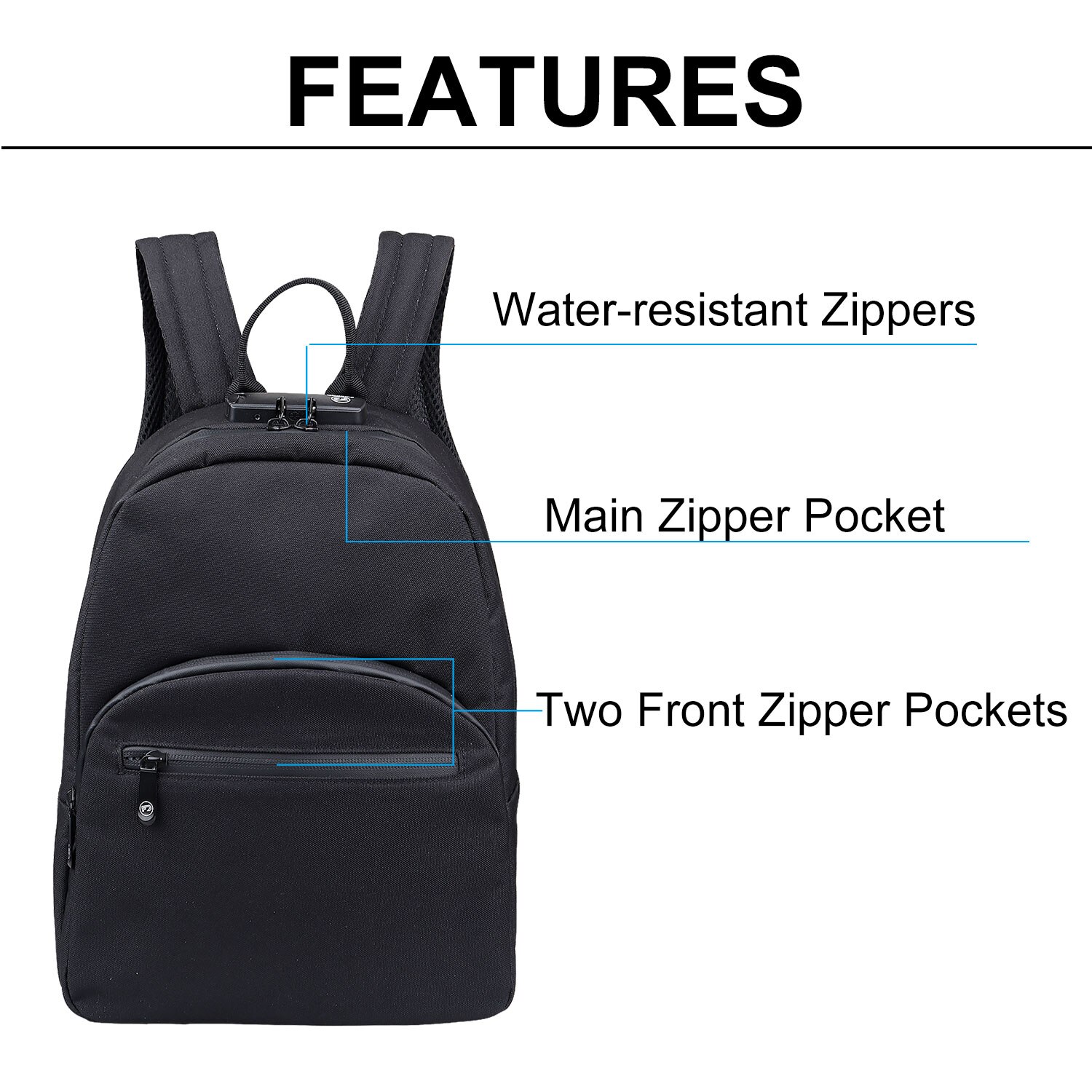 FIREDOG-Mini mochila a prueba de olores con cerradura para hombre y mujer, bolsa de almacenamiento de viaje, a prueba de olores