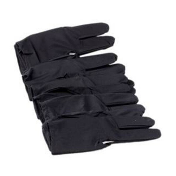 Noir élastique Nylon 3 doigt gants piscine billard jeu queue poignet gant 1 pièces