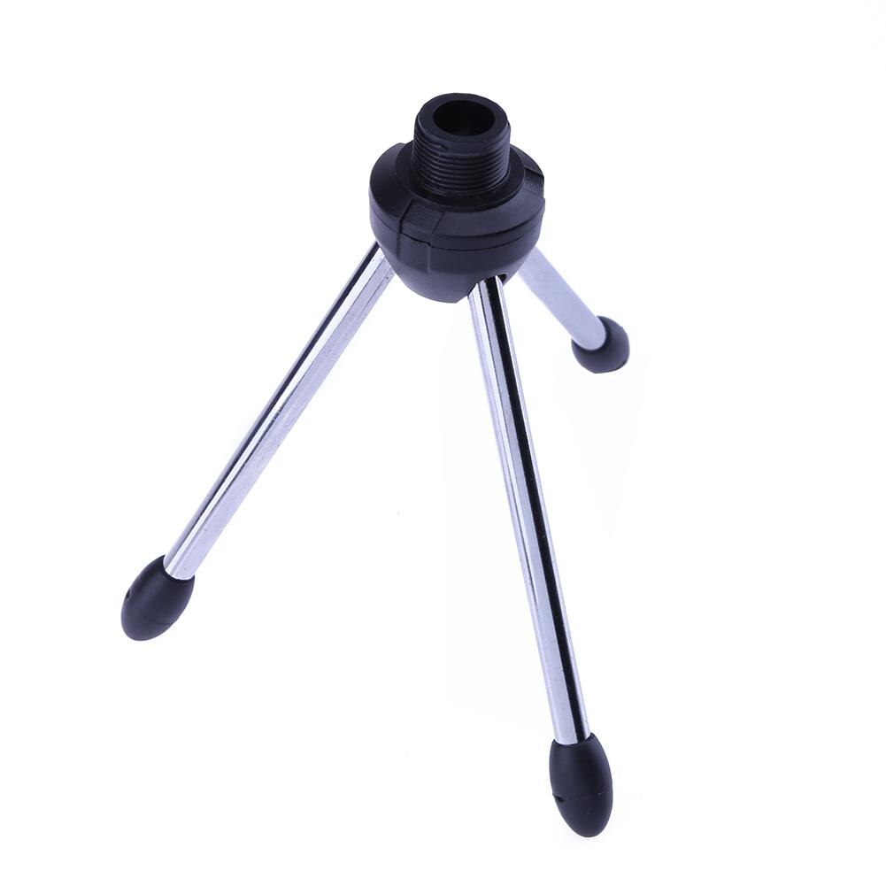 Mini Portable Table Tops Microphone Tripod Zinc Alloy Mic Stand Bracket Desktop Adjustable Microphones Tripods Holder Mic Stand