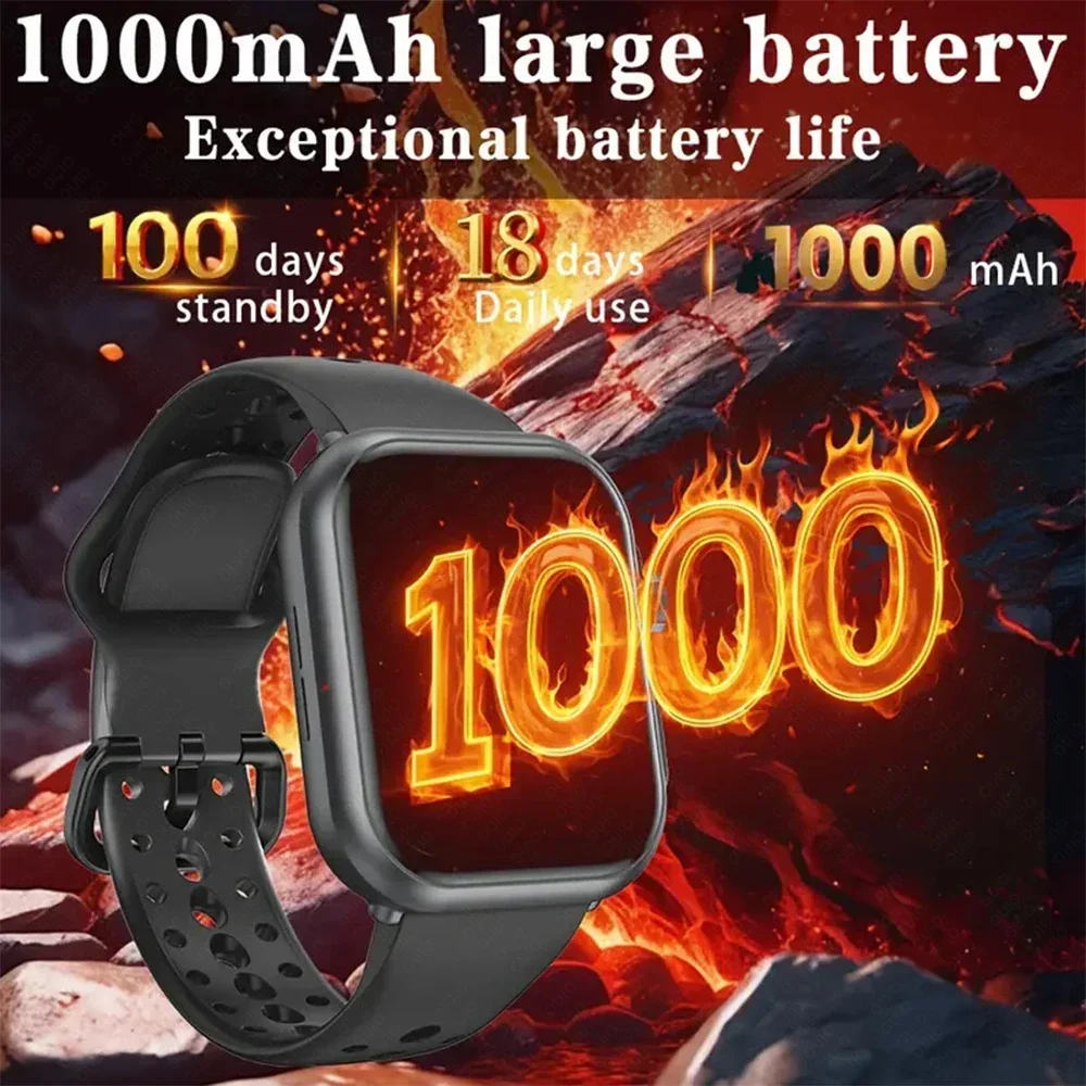 2025 novo relógio ultra 2 se masculino feminino 1000mah gps track watch freqüência cardíaca 100 + esporte bt chamada à prova dwaterproof água relógio inteligente para ios android