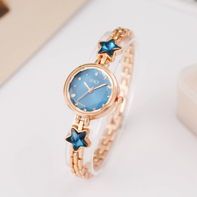 Blue Star Bracelet Watches For Women Casual Luxury Brand Quartz Wrtistwatch Small Watch reloj mujer