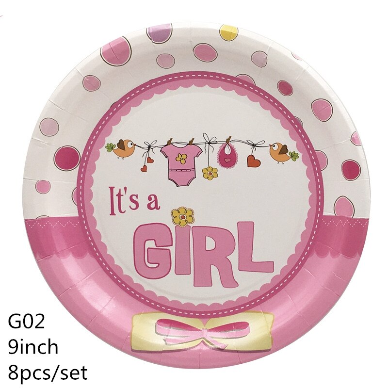 1Set Gender Reveal Napkin Cup Tablecloth Boy girl Balloon Kids baby Shower Birthday Birthday Favor Decoration Supplies: G02