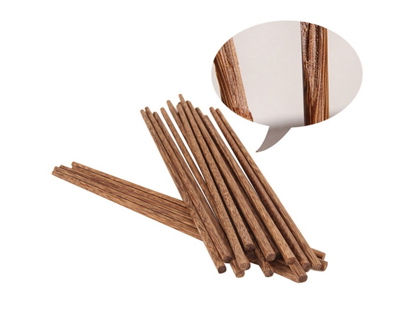 BalleenShiny 5 par chińskich naturalne drewniane bambusowe pałeczki bez lakieru bez wosku zdrowe jedzenie naczynia Sushi siekać kije Tablewrae