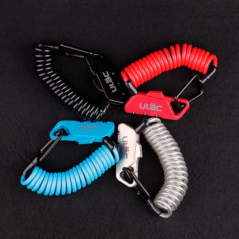 ULAC-candado de combinación para bicicleta K2S, 3 dígitos, Combo reiniciable, cuerpo de aleación de Cable de 1,2 M