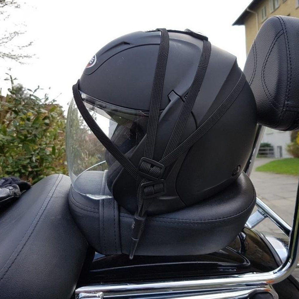 Motorcykelhjelm, der kan trækkes tilbage, rebsnor bagage elastisk rembælte med 2 kroge