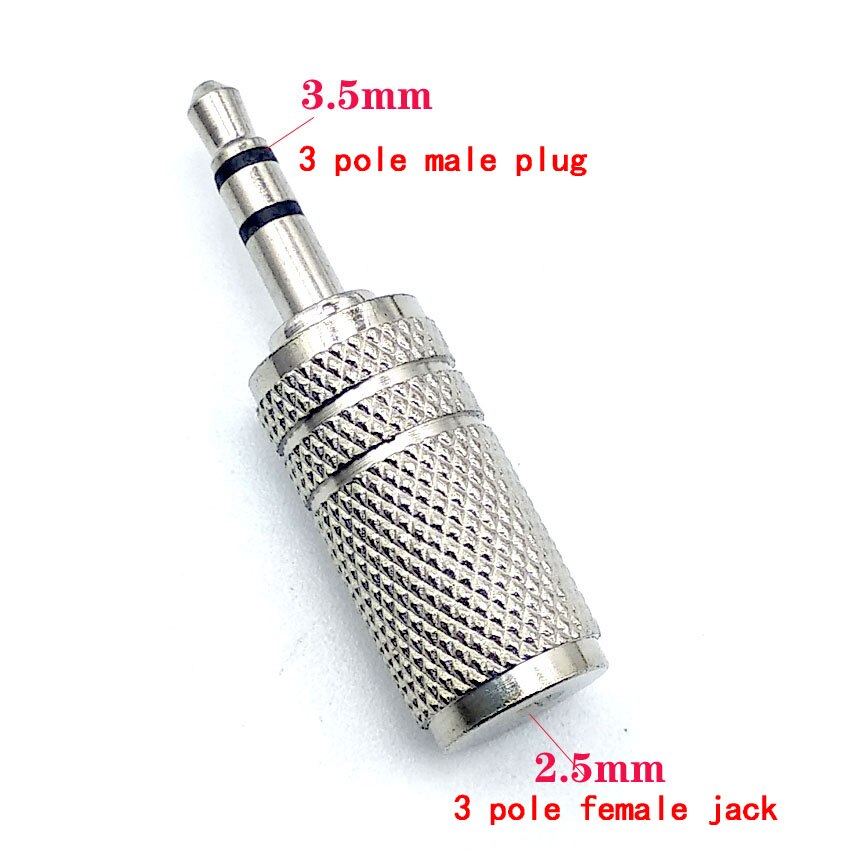 Adaptador de Audio de 3 piezas para altavoz, conector macho a hembra de 3,5 MM, 2,5mm a 2,5mm, Cable auxiliar para auriculares, 3,5
