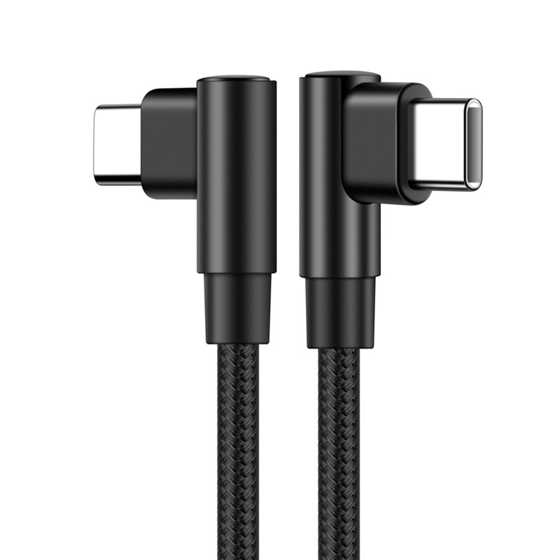 90 grad Ellenbogen Typ-c Kabel 20V 3A 60W PD Schnelle Ladung Typ C Zu Typ C männlichen zu Männlichen USB Typ-C Geräte 0,2 m 1m 2m 3m