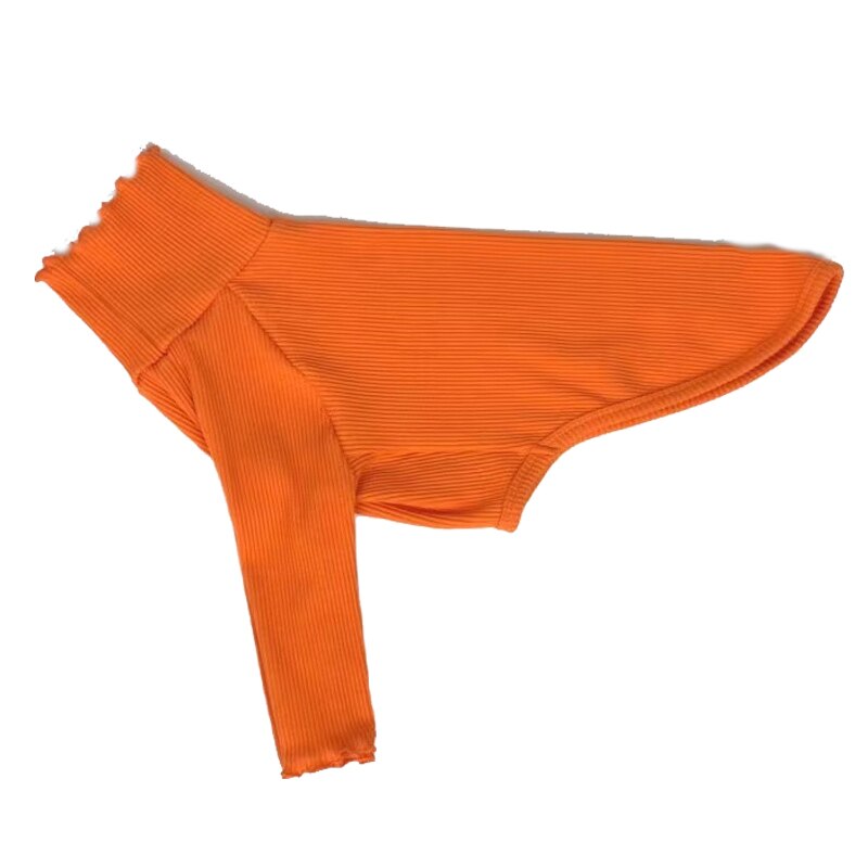 Puhdas väri kaksijalkaisen koiran vaatteet vinttikoira whippet koiran vaatteet koiran takki joustava mukava koiran pyjama: Oranssi / M