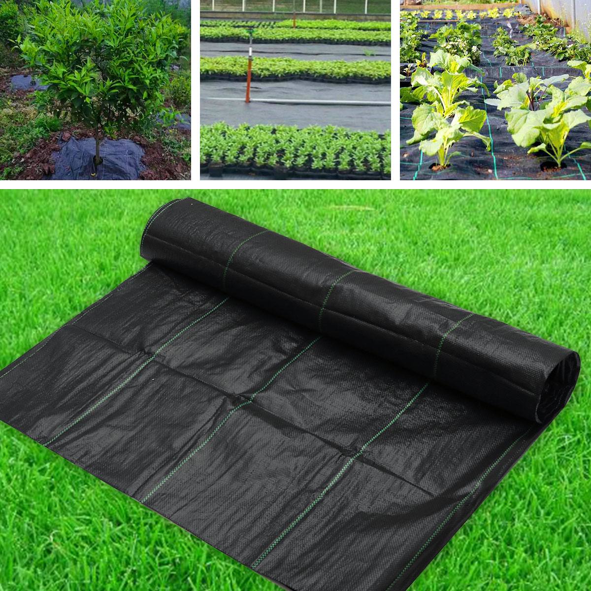 Agricultural Permeable Weeding Cloth Garden Ground Cover Anti-Grass Greenhouse Weeds Barrier Fabric Plant Mat Cover Multi-Size