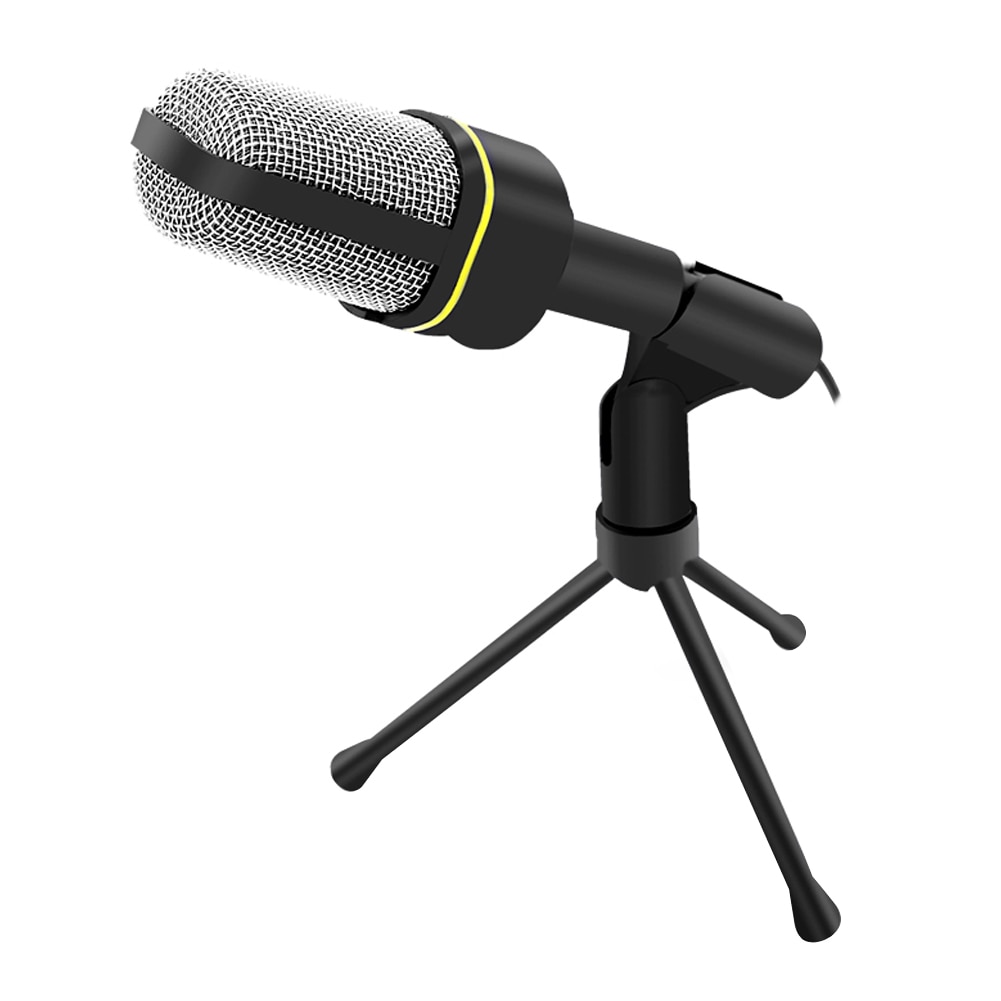 Professionele 3.5Mm Wired Handheld Vocal Studio Microfoon Mic Met Standaard Mikrofon Voor Skype Desktop Pc Tablet Karaoke