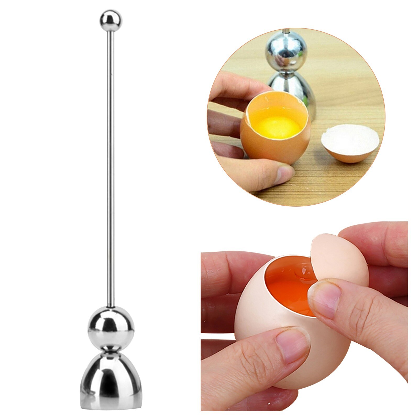 Topper Egg Cracker Egg Cutter Opener Scissor Shell Boiled Kitchen Tool Cooked Snipper Stainless Steel Breaker Break Beat Clipper
