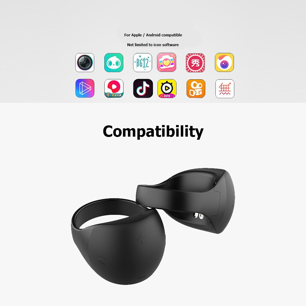 R51 Wearable Finger Ring Bluetooth 5.0 Remote Control Smart Wireless Remote Controller for iOS Android Mobile Phone TV Box