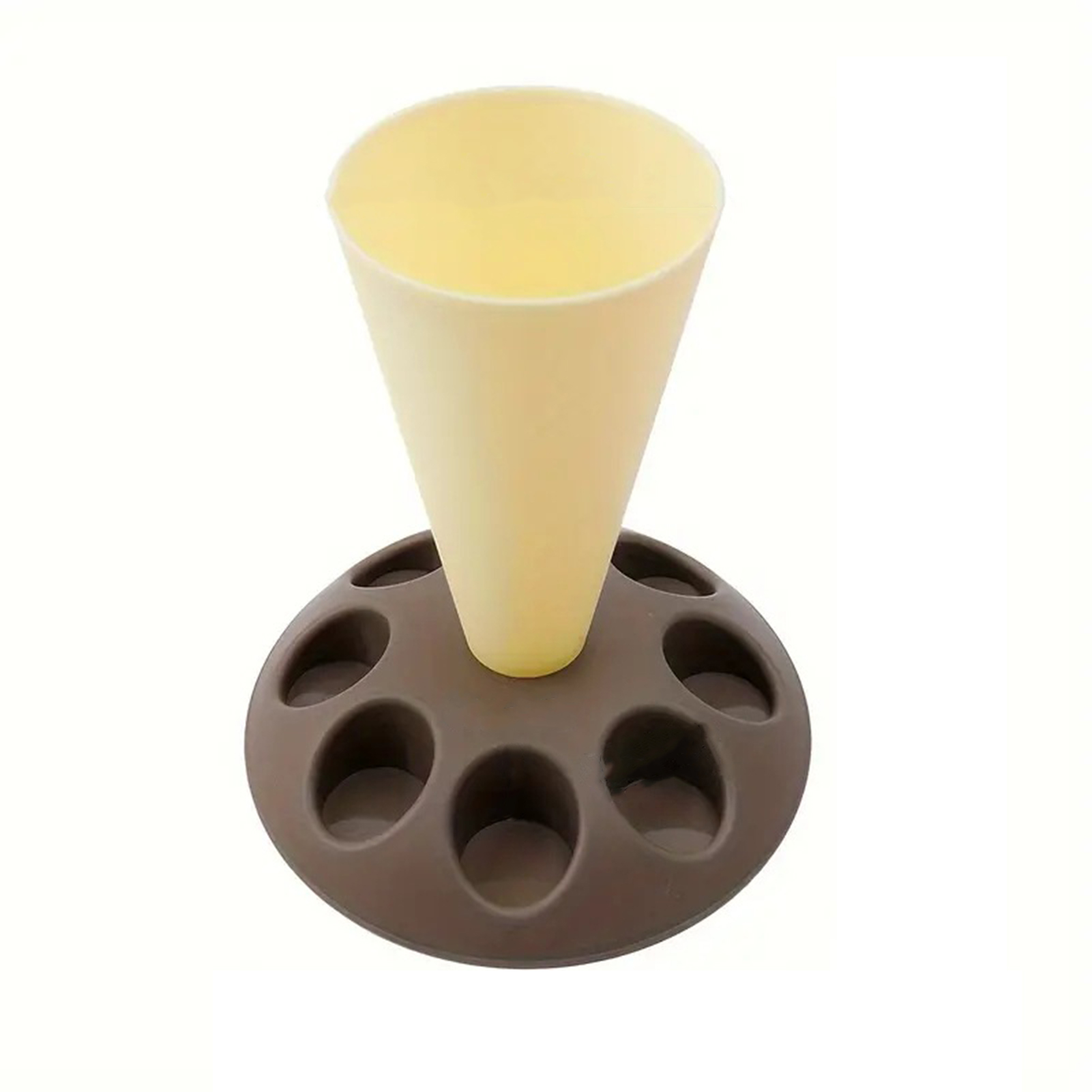 Bolsa para tuberías, boquillas, estante de almacenamiento con 8 ranuras, bolsa de repostería de gran capacidad, soporte de montaje, organizador, accesorios para hornear: Gris claro