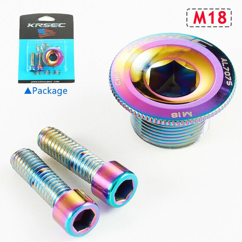 KRSEC-Tapa de manivela de aluminio M18/M20, juego de bielas para bicicleta, compatible con Shimano/SRAM/FSA biela, manivela BMX, Accesorios para bicicleta de carretera: M18