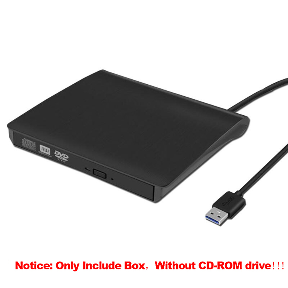External Optical Drives Cases DVD Drive Enclosure Case USB 3.0 Portable CD DVD RW Writer Burner Optical Player