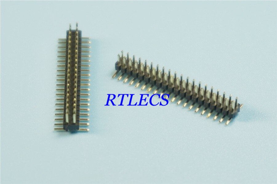 10 Stuks 1.0 Mm Pitch 2X20 P 40 Positie Pin Header Mannelijke Dual Row Pcb Smd/Smt surface Mount