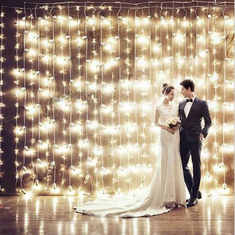 Kerstmis 3m*3m 300 led led lichtslinger festivaldecoratie kerstflitser lichtslinger aangedreven huis