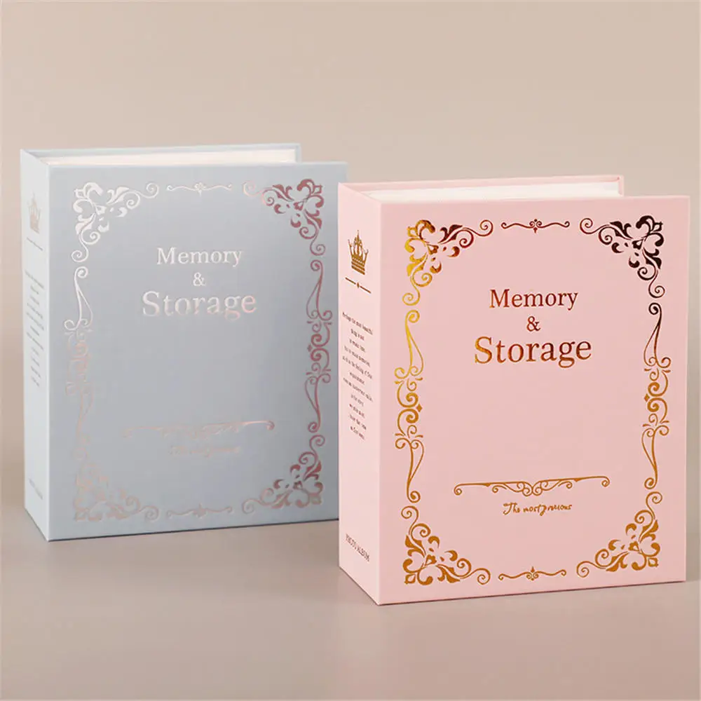 6- tommers fotoalbum med 100 lommer, bildeoppbevaring, scrapbooking-etui, fotoalbumramme, hjemmeminne