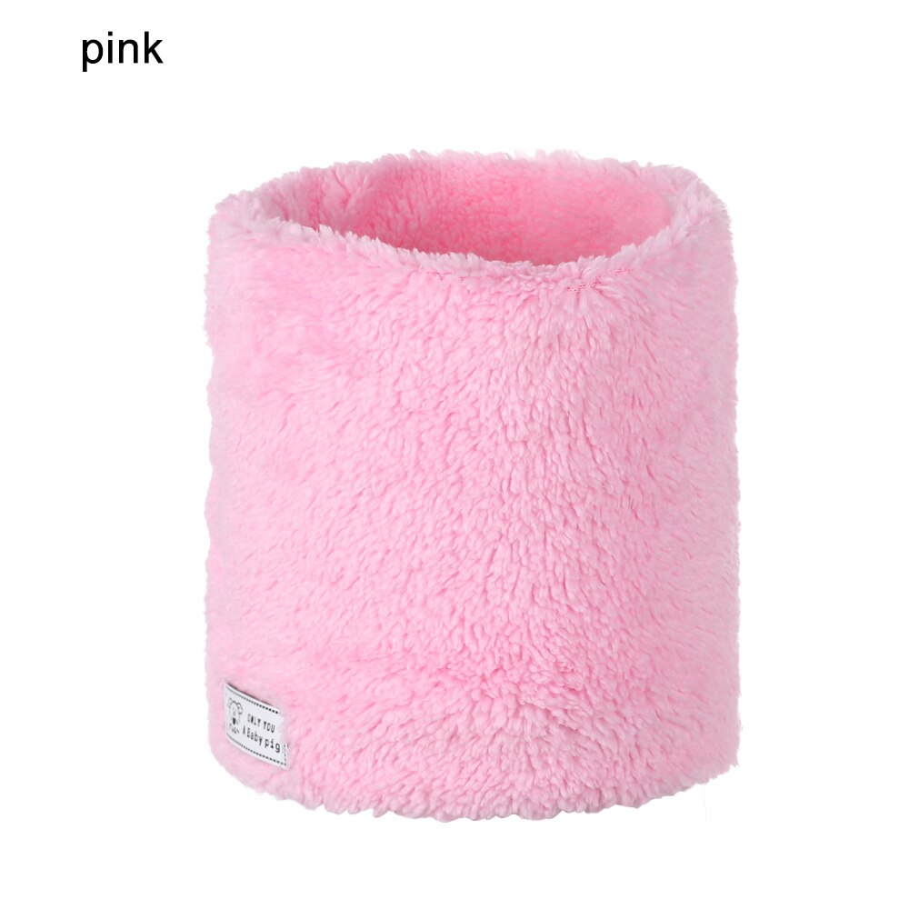 freundlicher Winter Schal Junge Mädchen Winter Warme Schal Art Verdickt Wolle Kragen Schals Winddicht Plus Samt Hals Wärmer: rosa