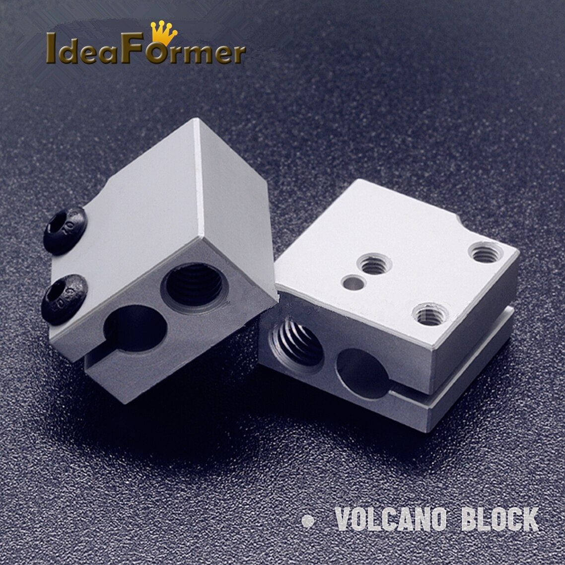 2Pcs 3D Printer Onderdelen V5/V6/MK7 MK8 MK9/MK10/Vulkaan Aluminium Heater Blok Voor extruder Afdrukken Head End Aluminium Blok.: Volcano Block