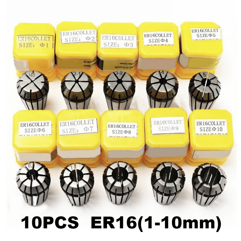 ER16 ER20 Router Collet Extension Rod Chucks Holder Adapter with Spring Collet Set Engraving Machine Extension Milling Cutter: 10Pcs ER16