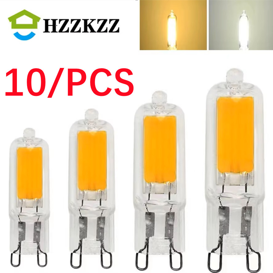 HZZKZZ bombilla LED G9 superbrillante 7W 9W 12W15W 220V lámpara de vidrio luz de potencia constante iluminación LED bombillas G9 COB