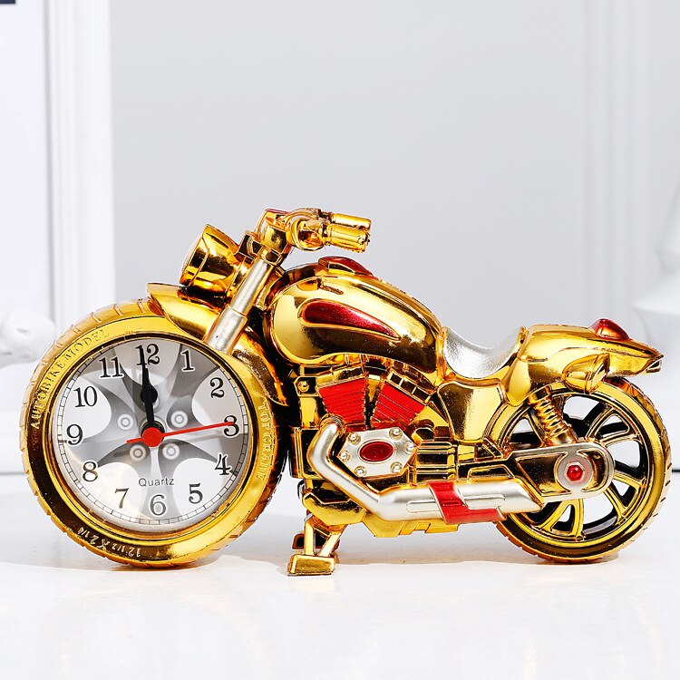 Réveil de moto à la , horloge de Table de tête de lit d&#39;étudiant, Style , décoration de maison, d&#39;anniversaire pour enfant, 4 styles: Gold 2