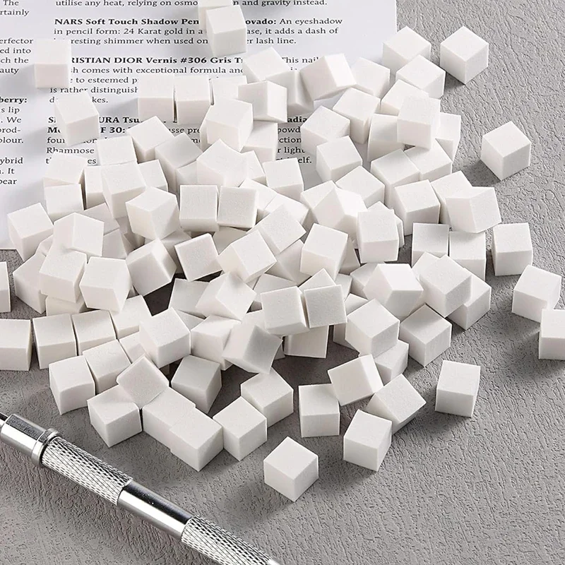 Ensemble d'éponges carrées pour Nail Art, 50 pièces, pinceaux dégradés, de vernis Gel, stylo à saisir, fournitures de manucure 229w